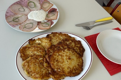 Sauerkrautpuffer mit Dip