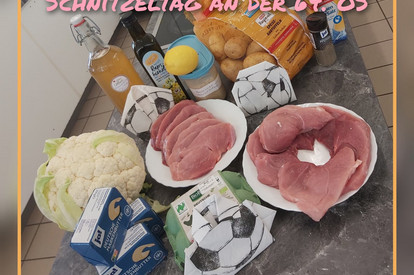 Schnitzel mit Blumenkohl und Kartoffeln